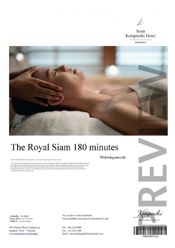 The Royal Siam 180 minutes